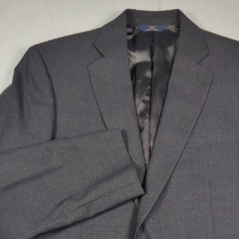 Brooks Brothers 346 Stretch Wool Blend Mens Blazer Dark Gray‎ Size 38R